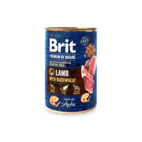 Влажный корм для собак Brit Premium by Nature 800 г ягненок с гречкой (консерва)