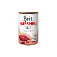 Вологий корм для собак Brit (Брит) Pate & Meat (Пате) Dog 6шт*400 г з яловичиною (консерва)