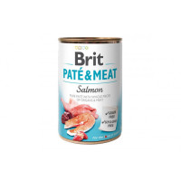 Вологий корм для собак Brit (Брит) Pate & Meat (Пате) Dog 6шт*400 г з лососем (консерва)