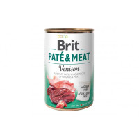 Вологий корм для собак Brit (Брит) Pate & Meat (Пате) Dog 6шт*400 г з олениною (консерва)