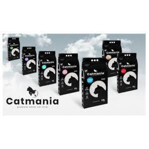 Бентонітовий наповнювач для кішок CATMANIA натуральний білий без запаху 10 літрів/8,5 кг