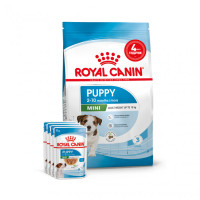 Акция ! Корм для щенков ROYAL CANIN MINI PUPPY 2 кг + 4 шт влажного корма в подарок !