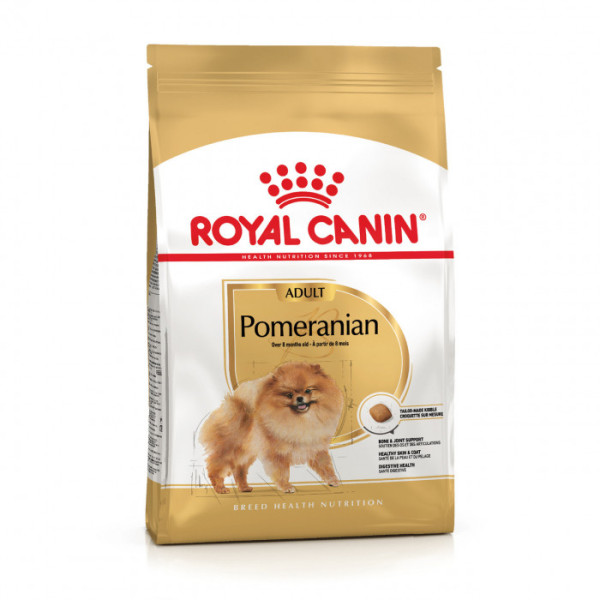 Акція ! Корм для дорослих собак ROYAL CANIN POMERANIAN ADULT 1.5 кг + 4 шт вологого корму в подарунок !