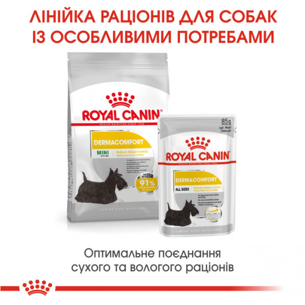 Вологий корм для собак ROYAL CANIN DERMACOMFORT LOAF 85 г x 12 шт