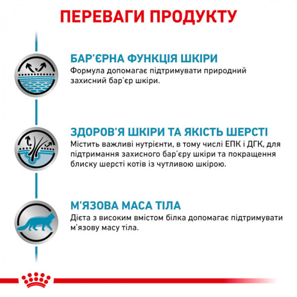 Корм для дорослих котів ROYAL CANIN SKIN&COAT CAT 1.5 кг