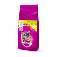 Сухой корм для котят Whiskas Junior подушечки с кремовой начинкой, с курицей 14 кг