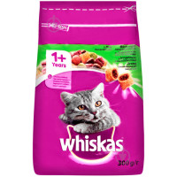 Сухой корм для кошек Whiskas вкусные подушечки с ягненком 300 гр