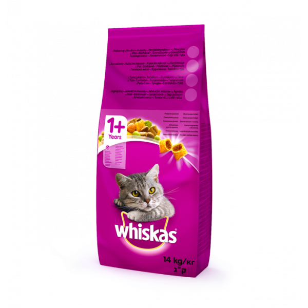 Сухий корм для котів Whiskas смачний подушечки з ягнятком 300 гр
