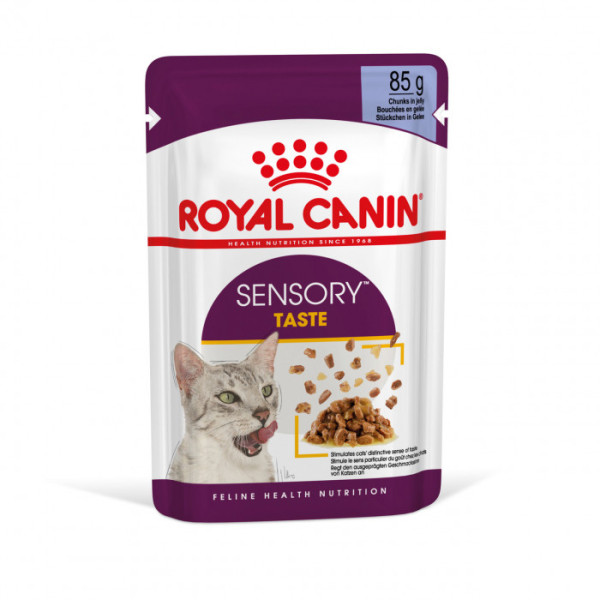 Вологий корм для дорослих котів ROYAL CANIN SENSORY TASTE JELLY 85 г * 12 шт блок