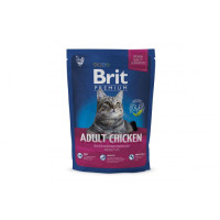 Сухой корм для взрослых котов Brit Premium (Брит Премиум) Cat Adult Chicken 800 г с курицей