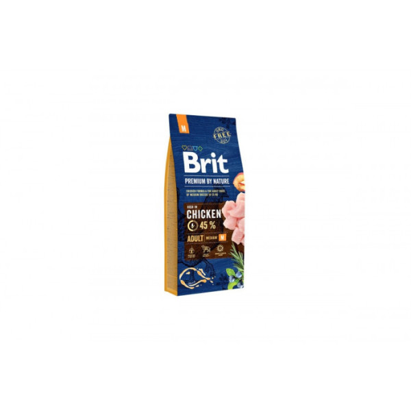 Сухий корм для собак Brit Premium Dog Adult M 15 кг - курка