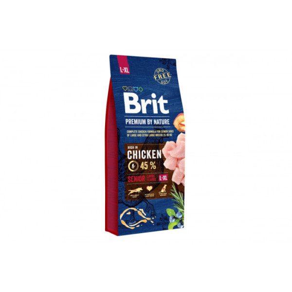 Сухий корм для собак Brit Premium Dog Senior L+XL 15 кг - курка