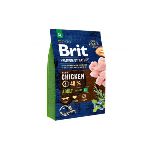 Brit Premium Dog Adult XL сухий корм для собак 3 кг - курка