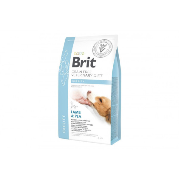 Сухий корм для собак під час ожиріння Brit Veterinary Diet Dog Obesity з ягнятиною 2 кг