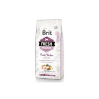 Сухий гіпоалергенний корм для цуценят Brit Fresh (Брит Фреш) Chicken & Potato Puppy 12 кг зі свіжим м'ясом курки та картоплею
