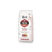 Сухий гіпоалергенний корм для цуценят великих порід Brit Fresh (Брит Фреш) Beef & Pumpkin Puppy Large 12 кг зі свіжою яловичиною та гарбузом
