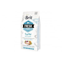 Сухий гіпоалергенний корм для собак крупніх порід вагою від 25 кг Brit Fresh (Брит Фреш) Fish & Pumpkin Adult Large 2,5 кг зі свіжою рибою та гарбузом