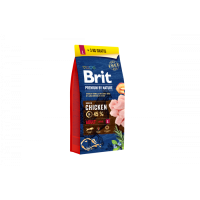 Сухий корм для собак великих порід вагою від 25 Brit Premium Dog Adult L 15 + 3 кг з куркою