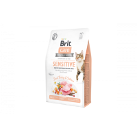 Сухий корм для вибагливих котів Brit Care Cat GF Sensitive HDigestion & Delicate Taste 2 кг - індичка і лосось
