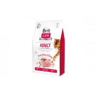 Сухой гипоаллергенный корм для активных и уличных котов Brit Care Cat (Брит Кеа) GF Adult Activity Support, 2 кг с мясом курицы и индейки