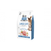 Сухий гіпоалергенний корм для великих порід котів Brit Care (Брит Кеа) Cat GF Large cats Power & Vitality 2 кг з качкою і куркою