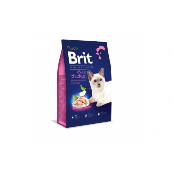 Сухий корм для котів Brit Premium by Nature Cat Adult Chicken 8 кг - курка