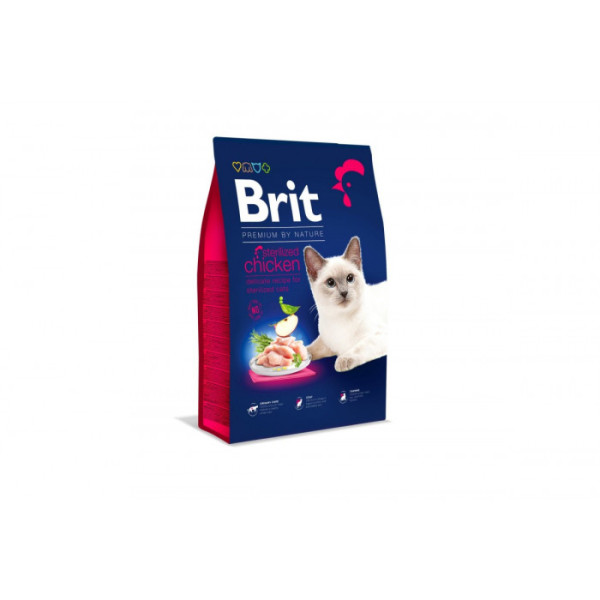 Сухий корм для стерилізованих котів Brit Premium by Nature Cat Sterilised 8 кг (курка)