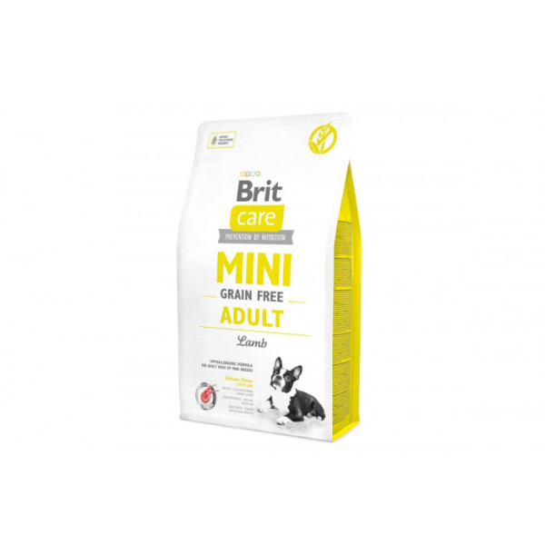 Сухий корм для собак Brit Care Grain Free Mini Adult 400 г - ягня