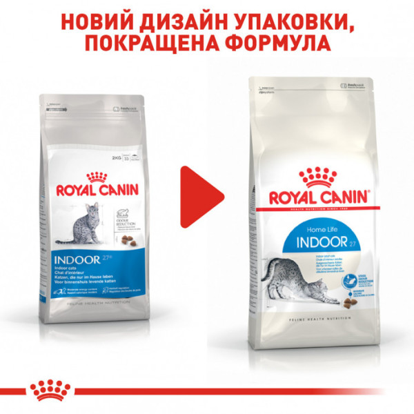 Корм для домашніх котів ROYAL CANIN INDOOR 4 кг + 5 л catsan в подарунок!
