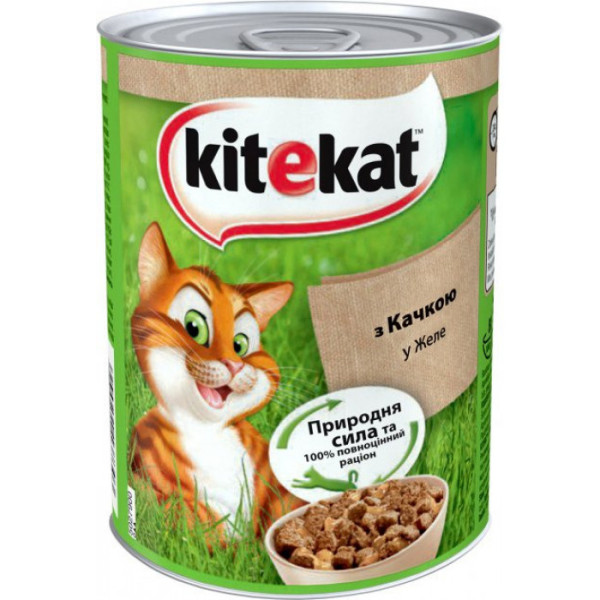 Вологий корм для котів Kitekat з качкою в жолуді 400гр*12шт