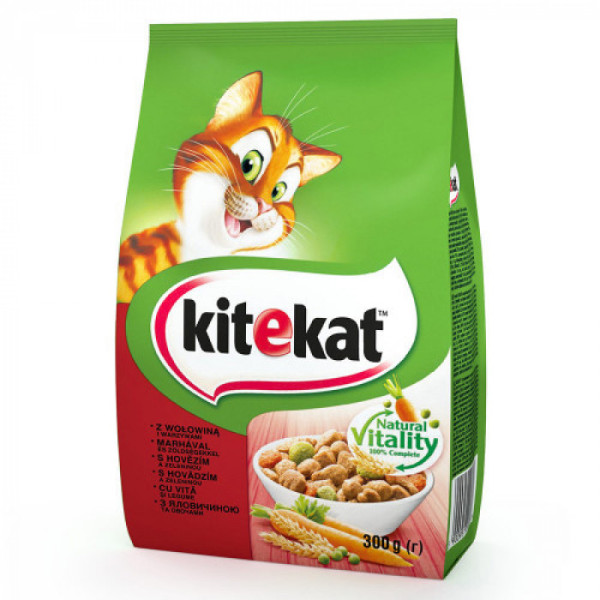 Сухий корм для кішок Kitekat яловичина з овочами 1.8 кг