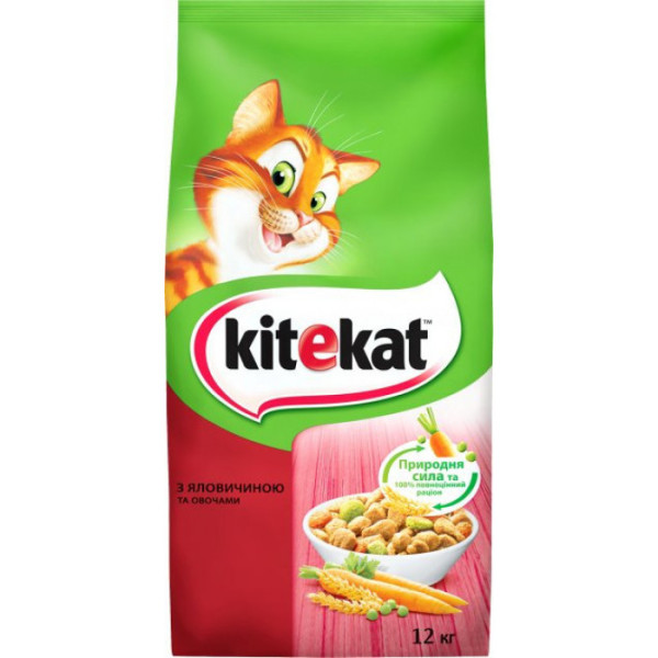 Сухий корм для кішок Kitekat яловичина з овочами 300 г
