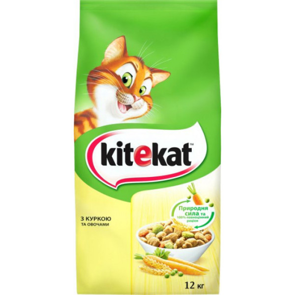 Сухий корм для кішок Kitekat курка з овочами 300 г