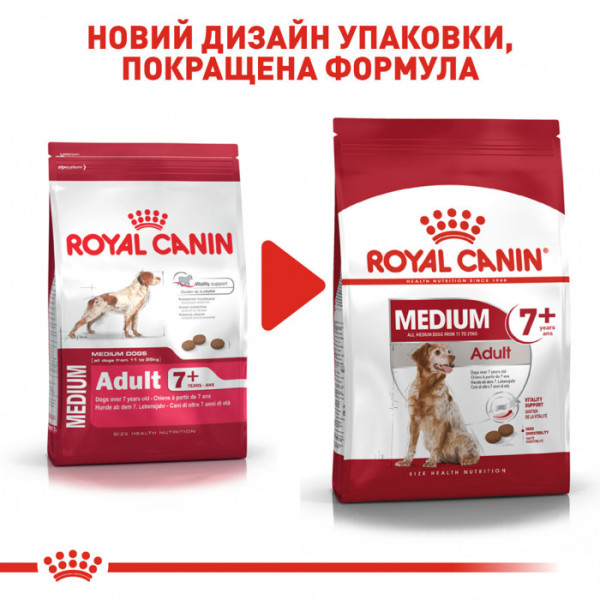Корм для дорослих собак ROYAL CANIN MEDIUM ADULT 7+ 15 кг