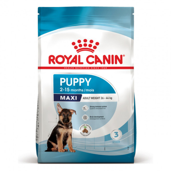 Корм для цуценят ROYAL CANIN MAXI PUPPY 15 кг + 1 таблетка Бравекто 20-40 кг в подарунок!