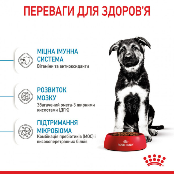 Корм для цуценят ROYAL CANIN MAXI PUPPY 15 кг + 1 таблетка Бравекто 20-40 кг в подарунок!