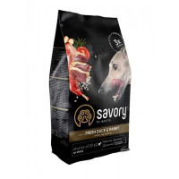 Сухий корм для собак усіх порід Savory 3 кг (кролик та качка)