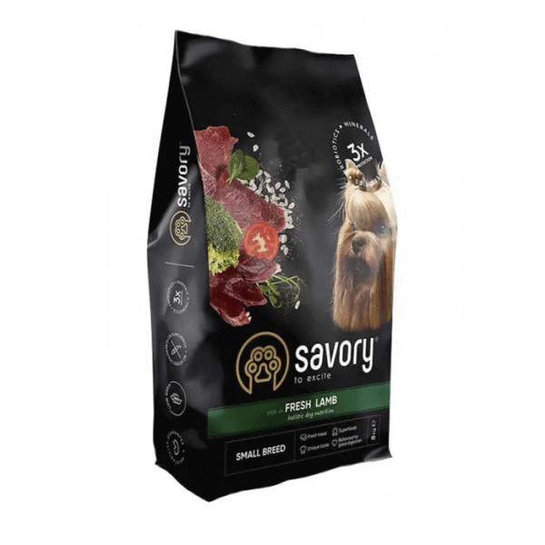 Сухий корм для собак малих порід Savory 8 кг (ягня)