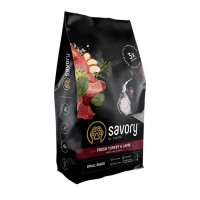Сухий корм для собак малих порід Savory 8 кг (індичка та ягня)