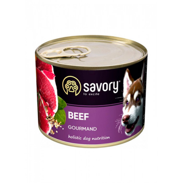 Вологий корм Savory для дорослих собак з яловичиною 200 г