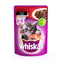 Вологий корм для кошенят Whiskas з яловичиною в соусі 100 г*24 шт.