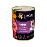 Вологий корм Savory для стерилізованих котів з ягнятком, 6шт*400г