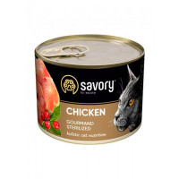 Вологий корм Savory для стерилізованих котів з куркою, 200г