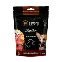 М'які ласощі Savory Digestion для покращення травлення собак з ягням та ромашкою, 200г