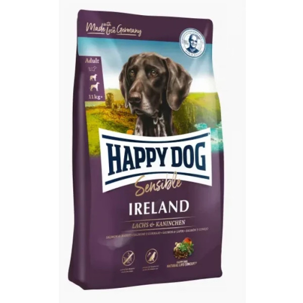 Happy Dog (Хеппі Дог) Supreme Sensible Irland — Сухий гіпоалергенний корм для собак з лососем і кроликом 4 кг