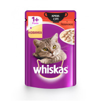 Влажный корм для кошек Whiskas Крем-суп с говядиной 85гр*28шт