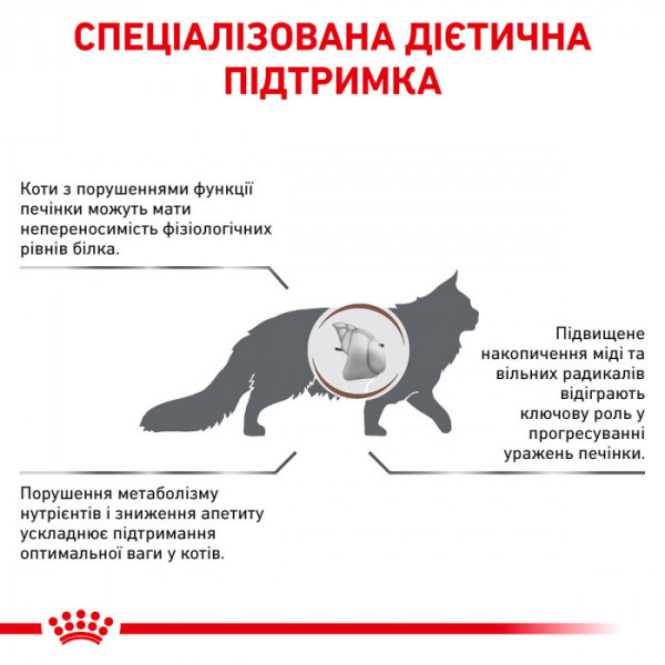 Сухий корм для котів, при захворюваннях печінки Royal Canin Hepatic 4 кг (домашній птах)