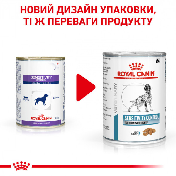 Вологий корм для дорослих собак ROYAL CANIN SENSITIVITY CONTROL CHICKEN DOG Cans  410 г