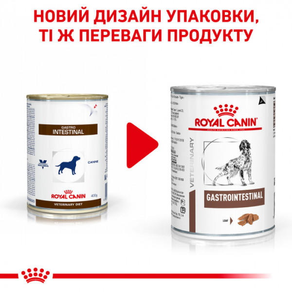 Акція! 10 шт+2 шт в подарунок Вологий корм для дорослих собак ROYAL CANIN GASTRO INTESTINAL DOG Cans 400 г
