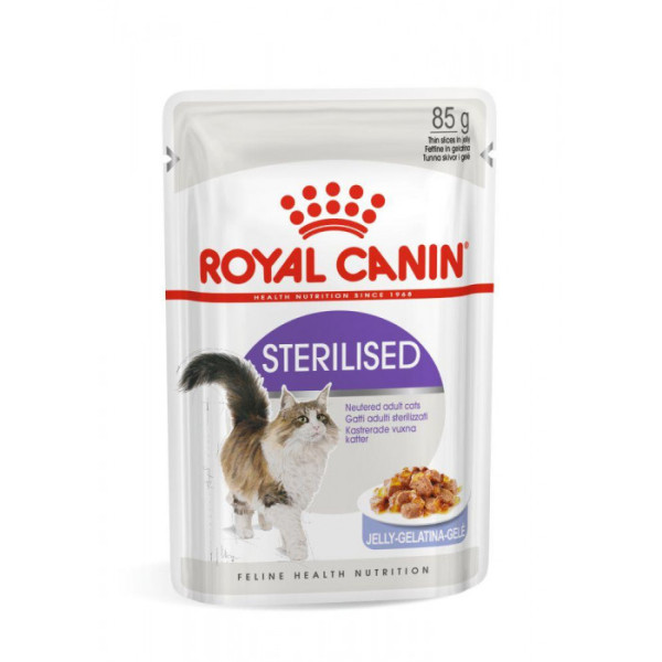 Вологий корм для дорослих стерилізованих котів ROYAL CANIN STERILISED IN GRAVY 85 кг * 12 шт блок